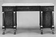 Sideboard Table, Duncan Phyfe American, born Scotland, Mahogany, marble, American