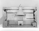 Toy Kitchen, Wood, metal, ceramics, American or German