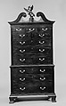 Chest-on-chest, Attributed to Thomas Affleck (1740–1795), Mahogany, mahogany veneer, white cedar,
yellow pine, tulip poplar, American