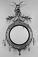Girandole, Gilded gesso, mirror glass with white pine, American