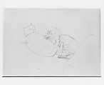Two Cats, John Singer Sargent (American, Florence 1856–1925 London), Graphite on light grayish buff wove paper, American