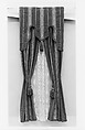 Curtain, Cotton net, tambour embroidered with cotton thread, French or Swiss, probably