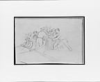Shipwreck, Charles Cromwell Ingham (American (born Ireland), Dublin 1786–1863 New York), Graphite on off-white wove paper, American