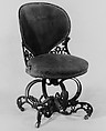 Centripetal Side Chair, Designed by Thomas E. Warren, Cast iron, wood, American