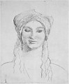 Kore 674, Acropolis Museum, Athens, John Singer Sargent (American, Florence 1856–1925 London), Graphite on off-white wove paper, American