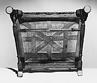 Easy Chair, Upholstered by Caleb Gardner Jr. (American, 1729–1801), Walnut, maple; wool on linen ground (front panel), wool and silk on linen ground (back panel), silk and cotton tape, silk and wool tape, American
