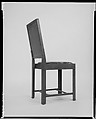 Side Chair, Designed by Frank Lloyd Wright (American, Richland Center, Wisconsin 1867–1959 Phoenix, Arizona), Steel, wood, American