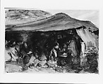 Bedouin Tent, John Singer Sargent (American, Florence 1856–1925 London), Watercolor on white wove paper, American