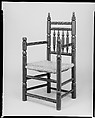 Spindle-back armchair, Maple, soft maple, ash, American