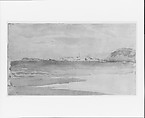 Sea, Sky, City, John Singer Sargent (American, Florence 1856–1925 London), Watercolor and graphite on yellow-buff wove paper, American