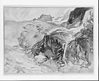Glacier, John Singer Sargent (American, Florence 1856–1925 London), Watercolor and graphite on white wove paper, American