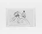 Two Men in Boats, John Singer Sargent (American, Florence 1856–1925 London), Graphite on off-white wove paper, American