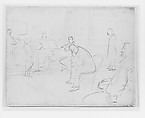 Musicians and Listeners, John Singer Sargent (American, Florence 1856–1925 London), Graphite on off-white wove paper, American