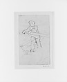 Oarsman, John Singer Sargent (American, Florence 1856–1925 London), Graphite on off-white wove paper, American