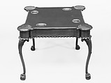 Card table, Mahogany, mahogany veneer, birch, tulip poplar, American