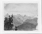 View from Mount Pilatus, John Singer Sargent (American, Florence 1856–1925 London), Watercolor on white wove paper, American