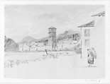 View of a Southern City, John Singer Sargent (American, Florence 1856–1925 London), Watercolor and graphite on off-white wove paper, American