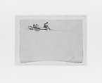 Fishermen with Nets, John Singer Sargent (American, Florence 1856–1925 London), Graphite on off-white wove paper, American