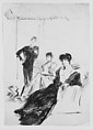 Conversation Piece, John Singer Sargent (American, Florence 1856–1925 London), Ink on off-white wove paper, American