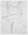 Casa de la Almoina, Palma, John Singer Sargent (American, Florence 1856–1925 London), Graphite on off-white wove paper, American