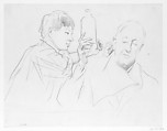 Barber Shop, John Singer Sargent (American, Florence 1856–1925 London), Graphite on off-white wove paper, American