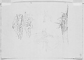 Walking Soldiers, John Singer Sargent (American, Florence 1856–1925 London), Graphite on off-white wove paper, American