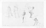 Men, John Singer Sargent (American, Florence 1856–1925 London), Graphite on off-white wove paper, American