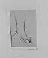 Foot, John Singer Sargent (American, Florence 1856–1925 London), Graphite on off-white wove paper tacked to card, American