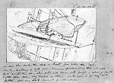 Lifeboats on Davits (from Scrapbook), John Singer Sargent (American, Florence 1856–1925 London), Graphite on off-white wove paper, American