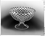 Footed Bowl, New England Glass Company American, Pressed glass, American