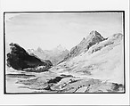 Summit of Bernina Pass (from Switzerland 1869 Sketchbook), John Singer Sargent (American, Florence 1856–1925 London), Watercolor and graphite on off-white wove paper, American