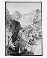 Old Baths at Bormio (from Switzerland 1869 Sketchbook), John Singer Sargent (American, Florence 1856–1925 London), Watercolor and graphite on off-white wove paper, American