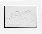 Sketch of Ancient Ruins on Hilltop (from Sketchbook), Mary Newbold Sargent American, Graphite on paper, American