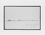 British Fleet off Salamis (from Sketchbook), Mary Newbold Sargent American, Graphite on paper, American