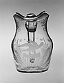 Pitcher, Blown and engraved glass, American