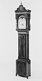 Tall Clock, Jacob Diehl (1776–1858), Mahogany, satinwood veneer with white pine,
yellow poplar, American