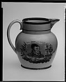 Pitcher, Earthenware, transfer-printed, British