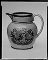 Pitcher, Earthenware, transfer-printed, British