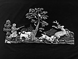 Embroidered Tablecover, Wool, embroidered, American
