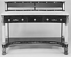 Sideboard Table, Mahogany, marble, gilt bronze, white pine, poplar, American