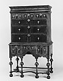 High chest of drawers, Black walnut, maple, red cedar, white pine,
chestnut, poplar, American