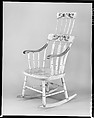 Rocking Chair, Hudson and Brooks (active ca. 1823), Maple, pine, mahogany, American
