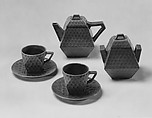 Cup and Saucer, Chelsea Keramic Art Works (1872–1889), Earthenware, American