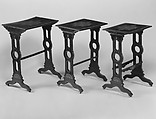 Nesting Table, Aspen or cottonwood, papier mache, American