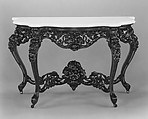 Console Table, Attributed to John Henry Belter (American, born Germany 1804-1863 New York), Rosewood, marble, American