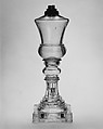 Whale Oil Lamp, Pressed and free-blown lead glass