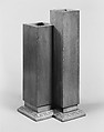 Double Vase, Frank Lloyd Wright (American, Richland Center, Wisconsin 1867–1959 Phoenix, Arizona), Mahogany, sheet metal, American