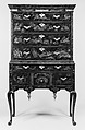 Chest of Drawers, Japanned maple, japanned white pine, white pine; brass, American