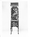 High chest of drawers, Japanned maple, japanned white pine, white pine, japanned birch; brass, American