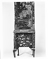 High chest of drawers, Japanned maple, japanned white pine, white pine, japanned birch; brass, American